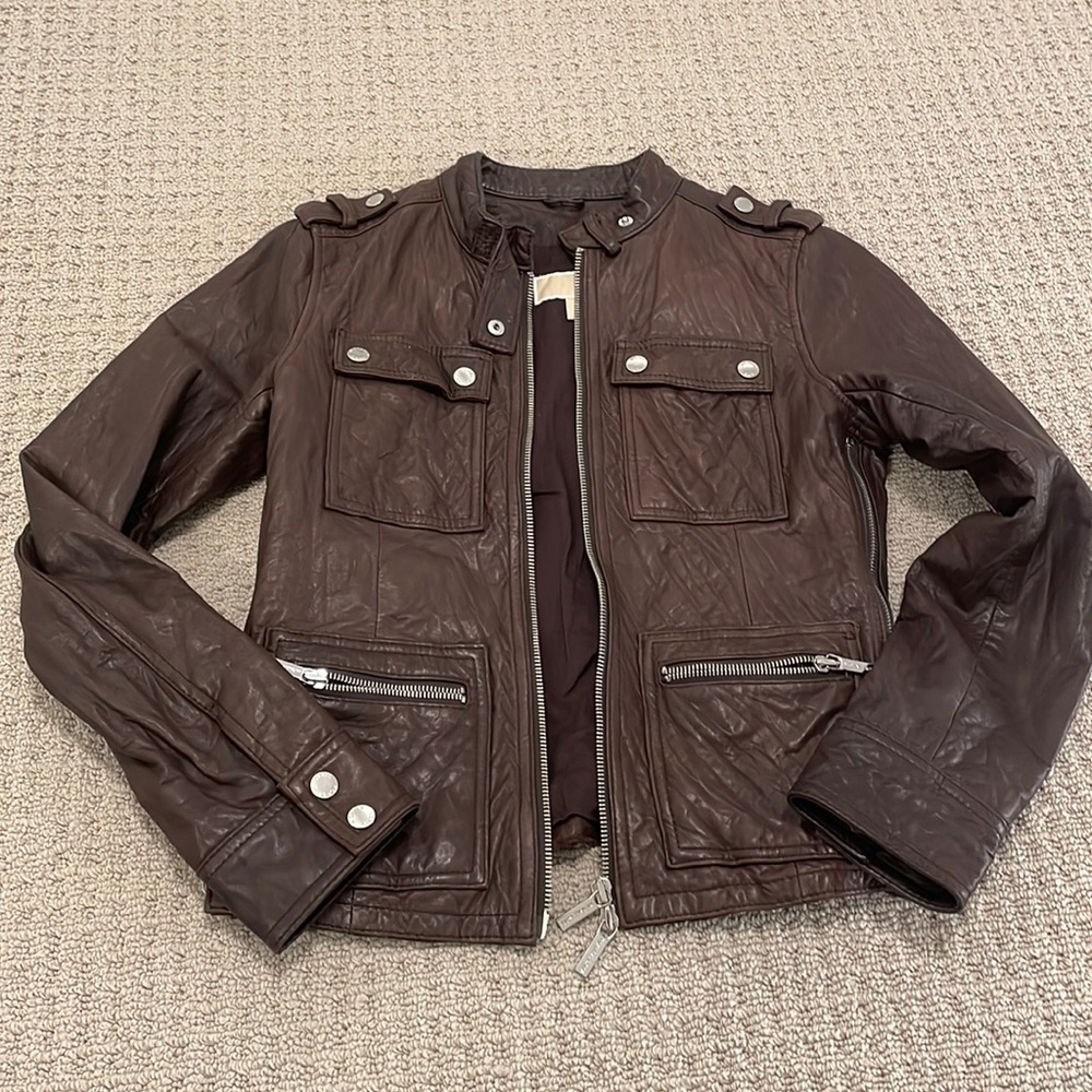 Leather jacket MICHAEL KORS